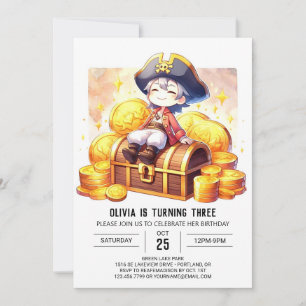 Ship Custom Pirate Birthday Invitation