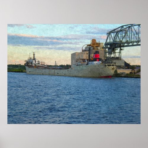 Ship Docked in Harbor_Painting Print