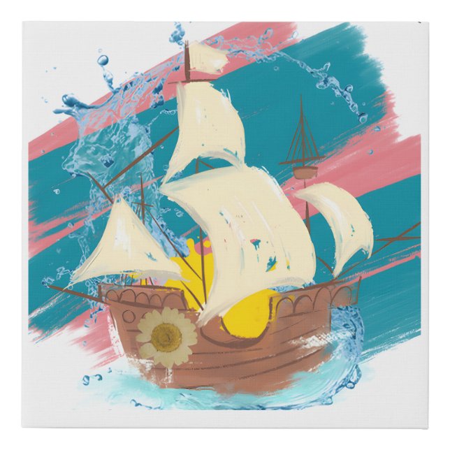ship faux canvas print (Front)