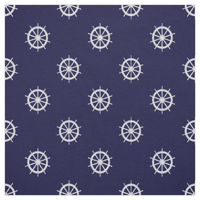 Ship Helm Nautical Fabric (Swatch)