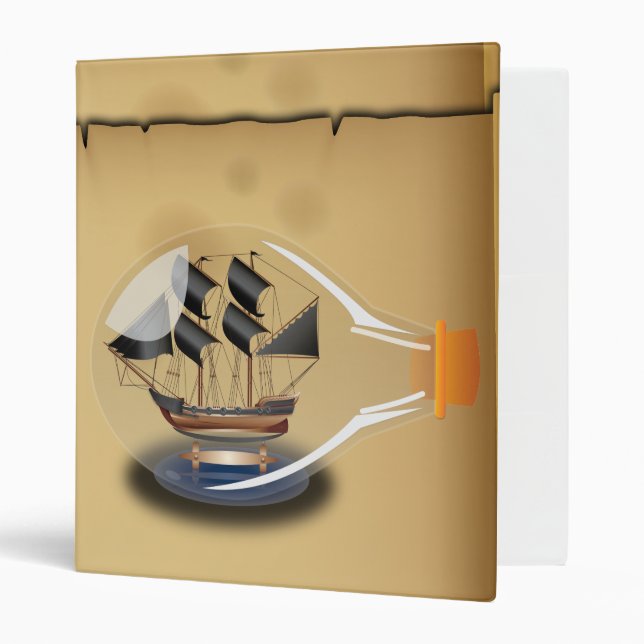 Ship in a Bottle 3 Ring Binder (Front/Inside)