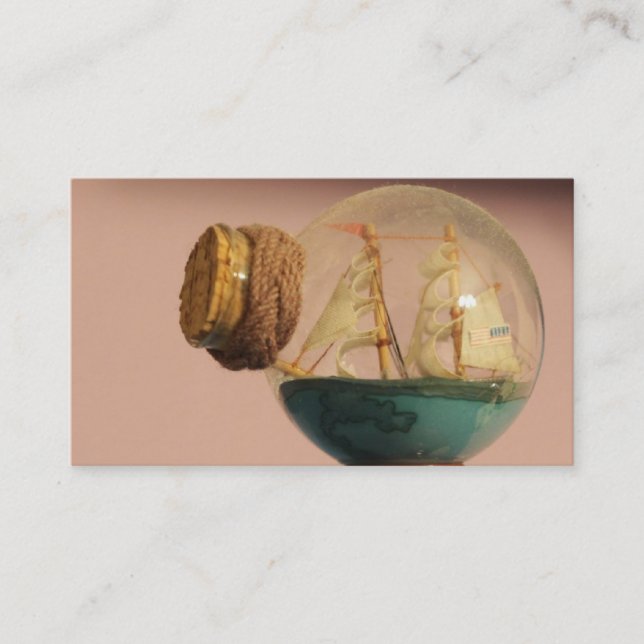 Ship in a bottle business card (Front)