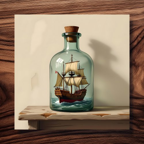 Ship in a Bottle  Canvas Print