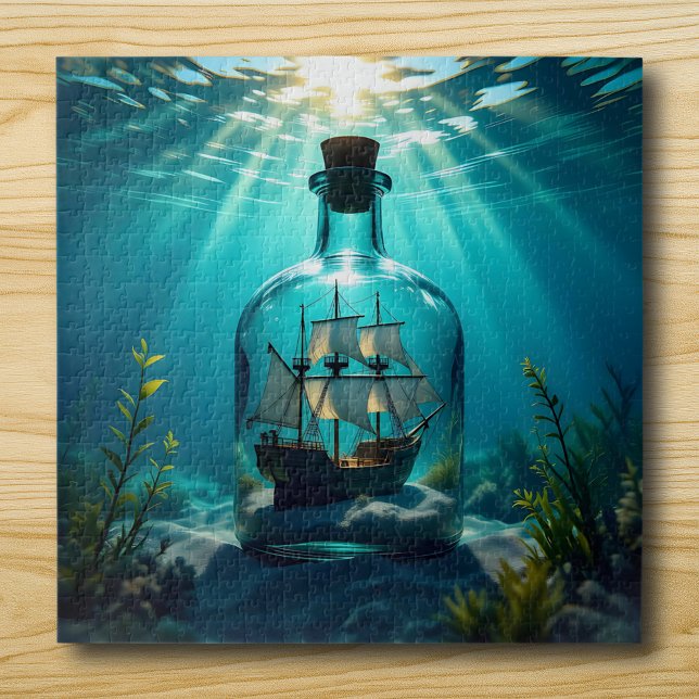 Ship in a Bottle in the Ocean  Jigsaw Puzzle (Creator Uploaded)