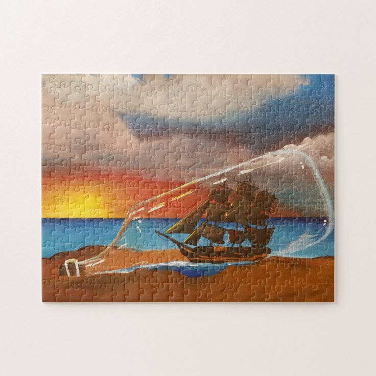 Ship in a Bottle Jigsaw Puzzle Zazzle