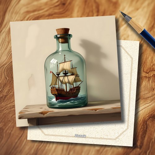 Ship in a Bottle | Keeping in Touch Holiday Card