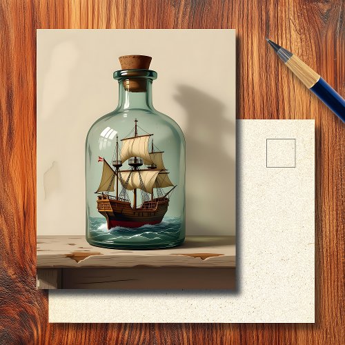 Ship in a Bottle | Keeping in Touch Postcard