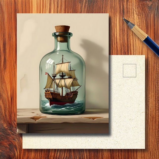 Ship in a Bottle | Keeping in Touch Postcard (Creator Uploaded)