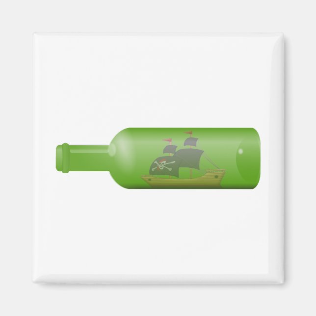 Ship in a bottle magnet (Front)