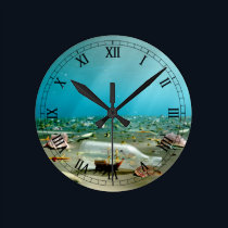 Ship-in-a-Bottle Wreck Clock