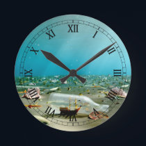 Ship-in-a-Bottle Wreck Clock