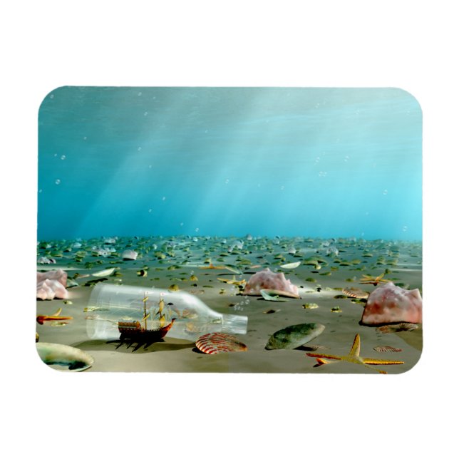 Ship-in-a-Bottle Wreck Flexible Magnet (Horizontal)