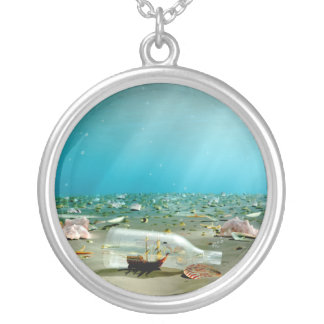 Ship-in-a-Bottle Wreck Necklace