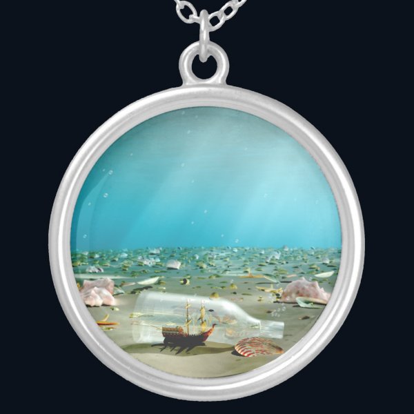 Ship-in-a-Bottle Wreck Necklace
