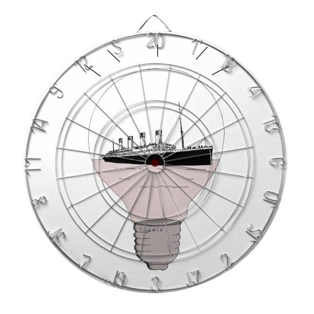 Ship in a light bulb dart board (Front)