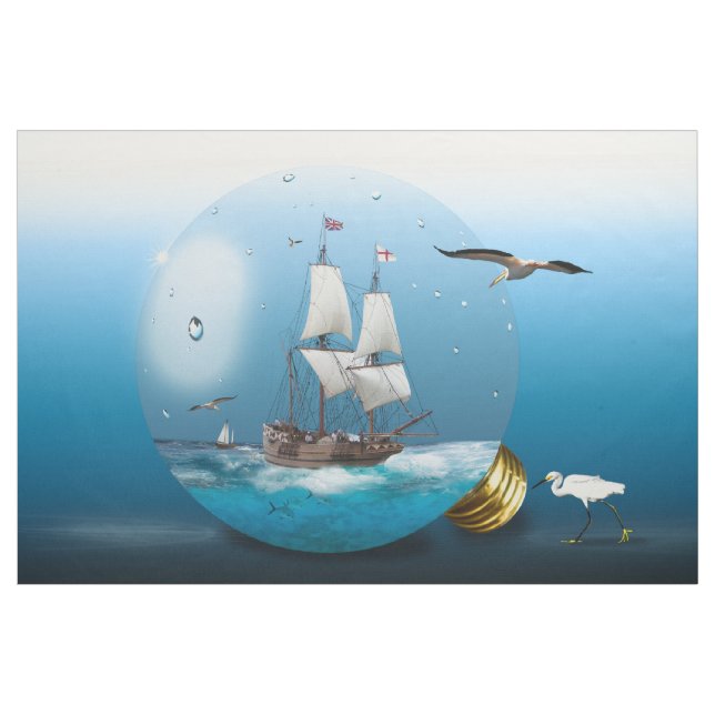 Ship in a light bulb fabric (Yard)