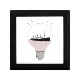 Ship in a light bulb gift box