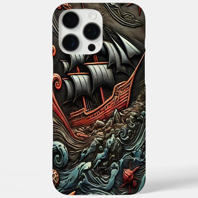 Ship in Stormy Waters Case-Mate iPhone Case (Back)
