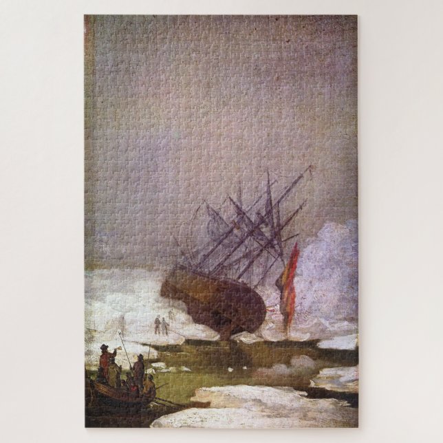 Ship in the Arctic Ocean – Caspar David Friedrich Jigsaw Puzzle (Vertical)