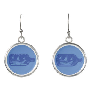 ship in the bottle earrings