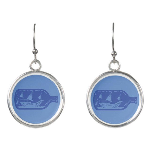 ship in the bottle earrings (Front)