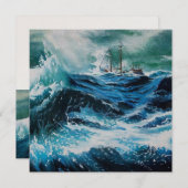 Ship In the Sea in Storm (Front/Back)