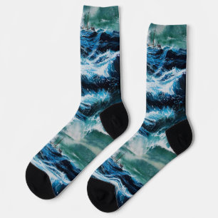 Ship In the Sea in Storm / Anchor and Rope Socks