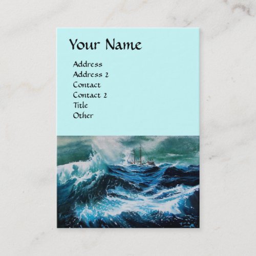 Ship In the Sea in Storm Business Card