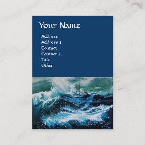 Ship In the Sea in Storm Business Card