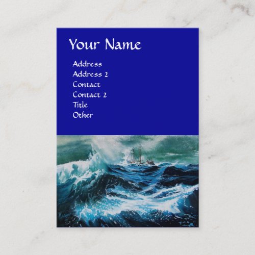 Ship In the Sea in Storm Business Card