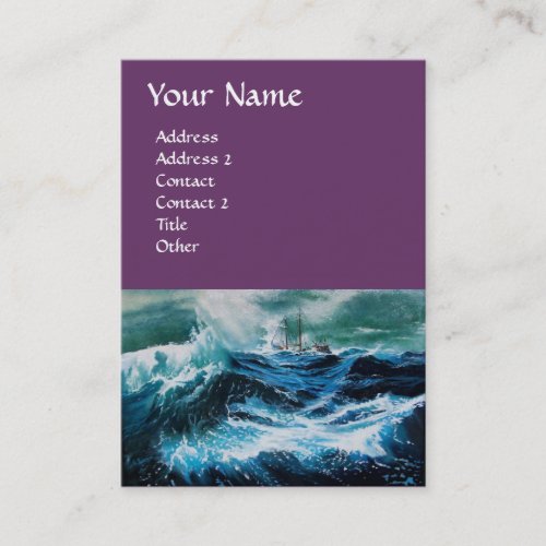 Ship In the Sea in Storm Business Card