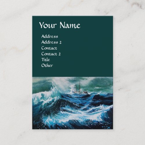 Ship In the Sea in Storm Business Card