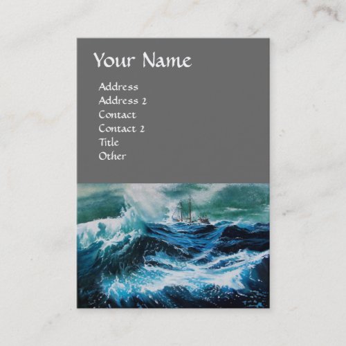 Ship In the Sea in Storm Business Card