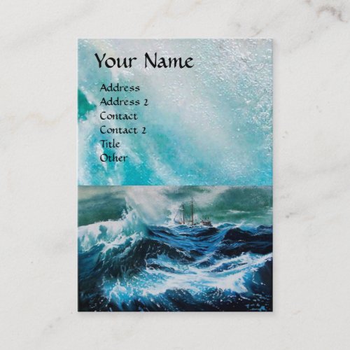 Ship In the Sea in Storm Business Card