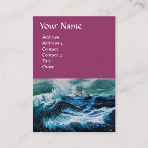 Ship In the Sea in Storm Business Card