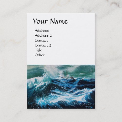 Ship In the Sea in Storm Business Card