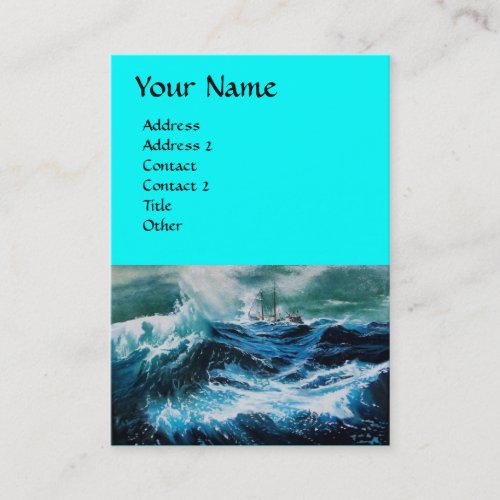 Ship In the Sea in Storm Business Card