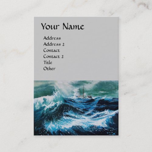 Ship In the Sea in Storm Business Card