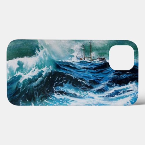 Ship In the Sea in Storm iPhone 13 Case