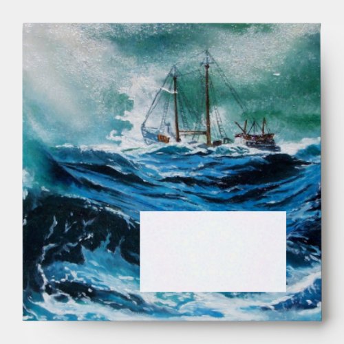 Ship In the Sea in Storm Envelope