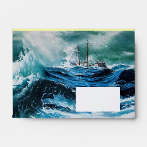 Ship In the Sea in Storm Envelope