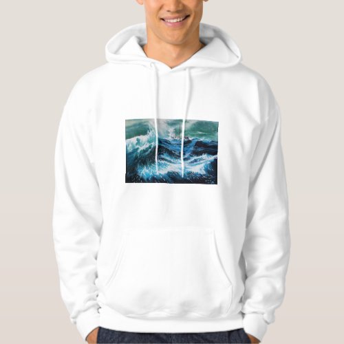 Ship In the Sea in Storm Hoodie