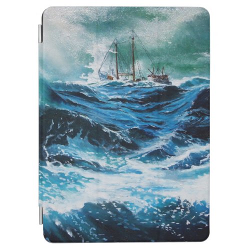 Ship In the Sea in Storm iPad Air Cover