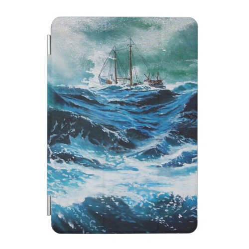 Ship In the Sea in Storm iPad Mini Cover