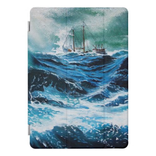 Ship In the Sea in Storm iPad Pro Cover