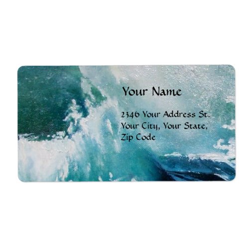 Ship In the Sea in Storm Label