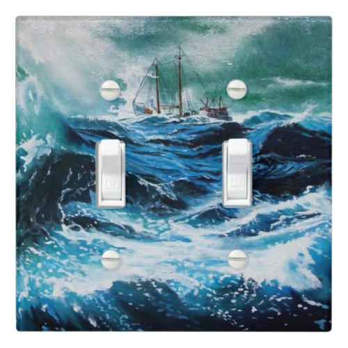 Ship In the Sea in Storm Light Switch Cover