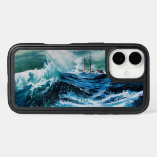 Ship In the Sea in Storm iPhone 16 Case