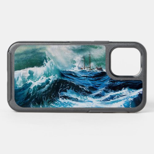 Ship In the Sea in Storm OtterBox Symmetry iPhone 12 Case