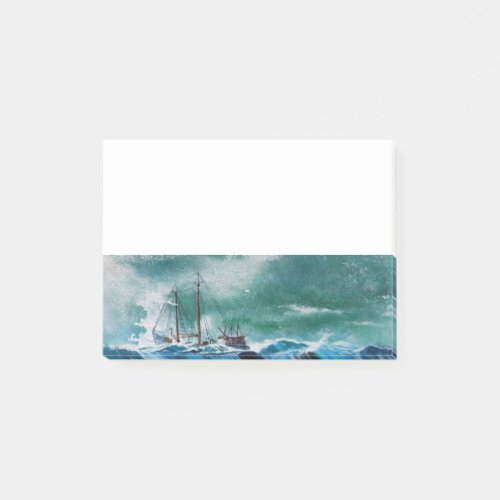 Ship In the Sea in Storm Post_it Notes